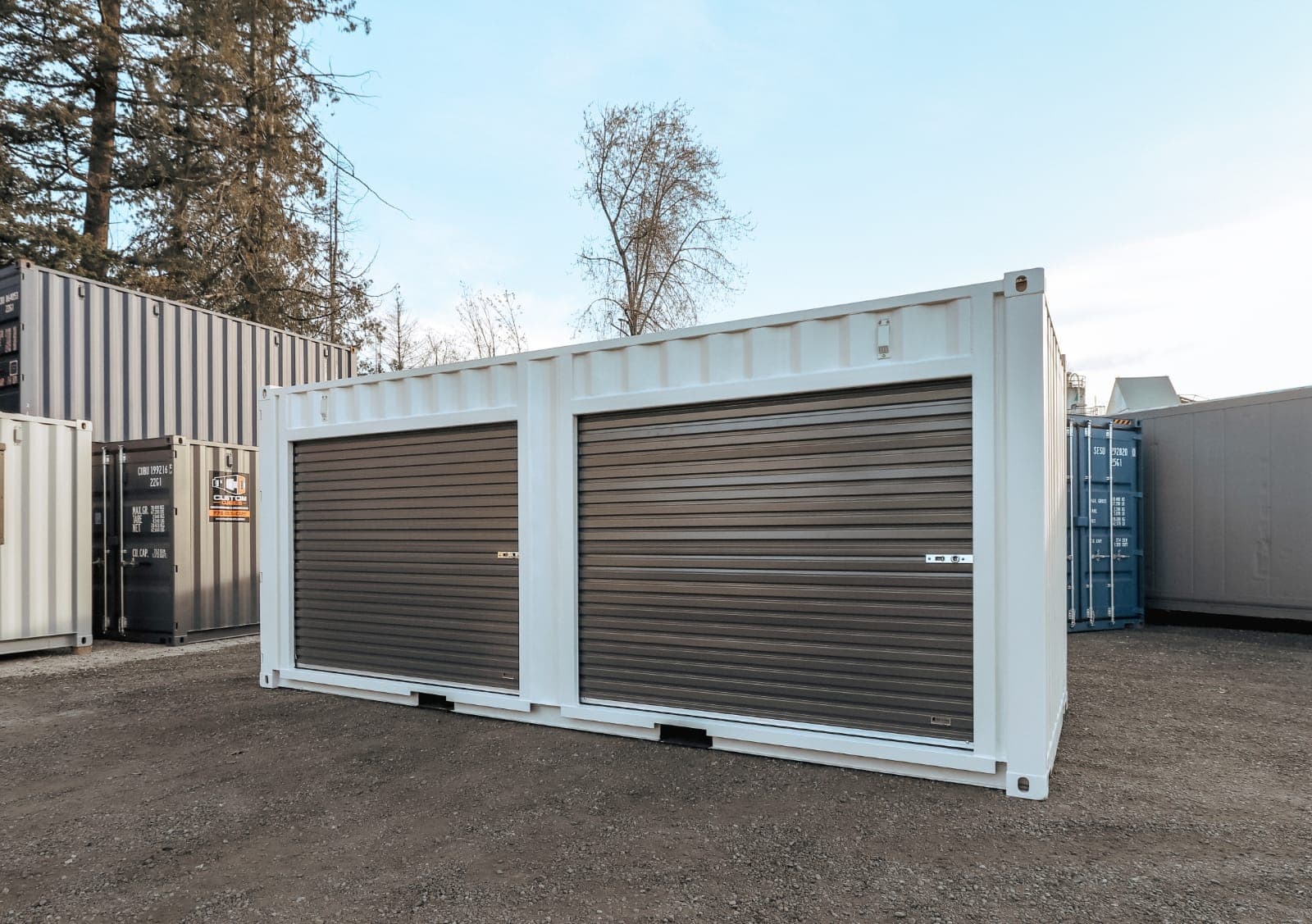 20′ Shipping Container + (2)  8′ Rollup Doors - Royal Ace Storage