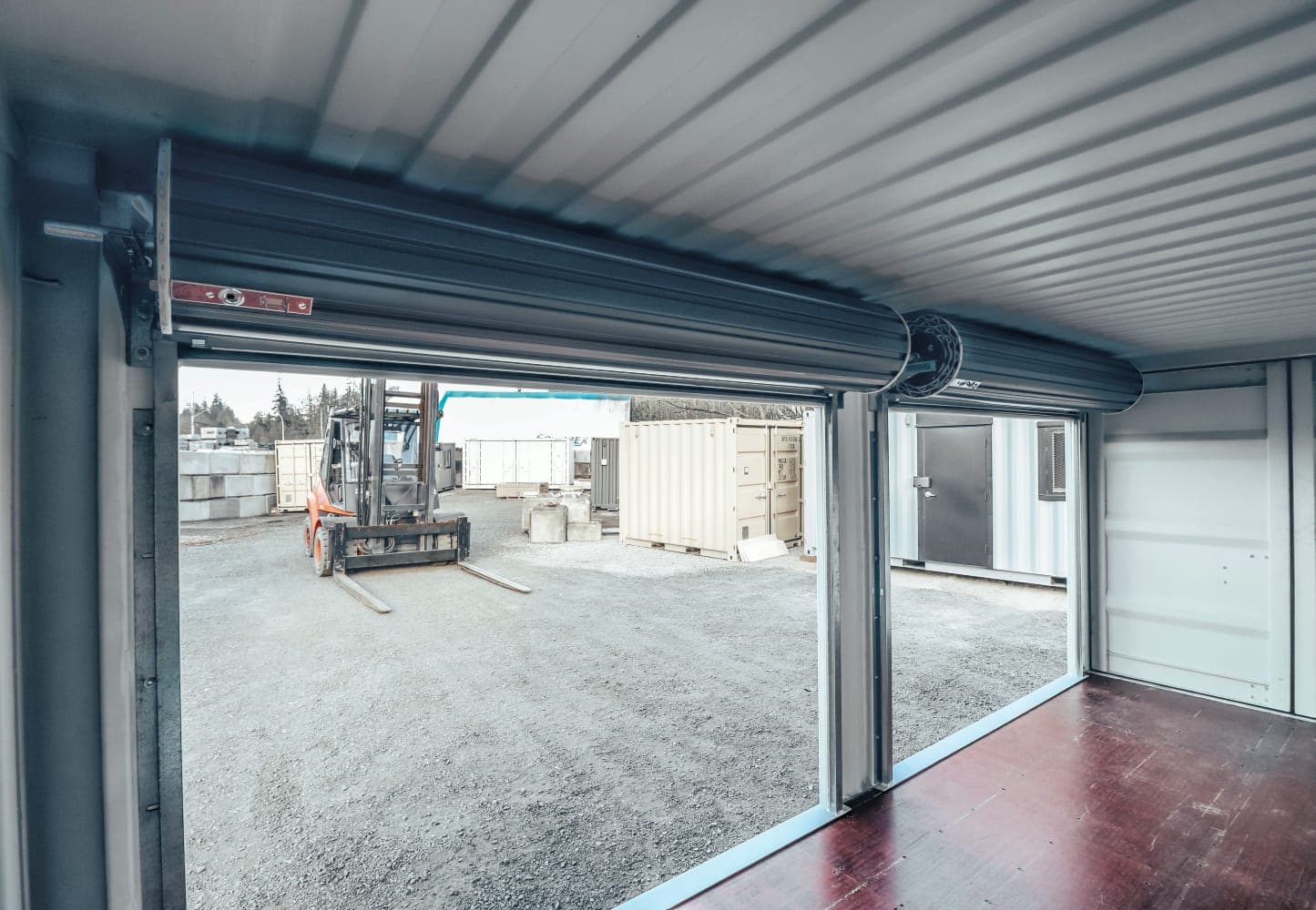 20′ Shipping Container + (2)  8′ Rollup Doors - Royal Ace Storage