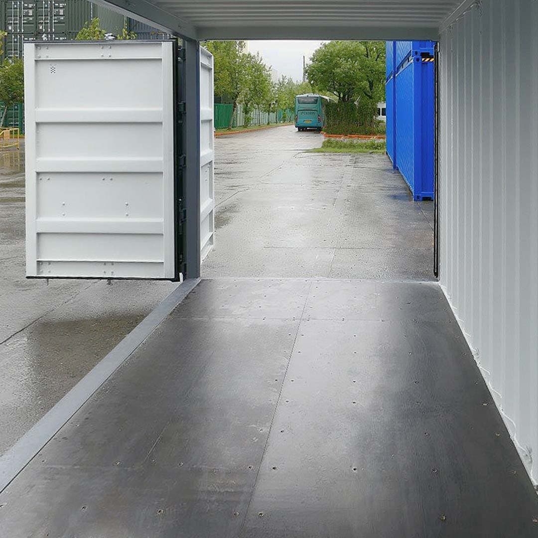 20’ New (1-trip) “Openside” Shipping Container - Royal Ace Storage