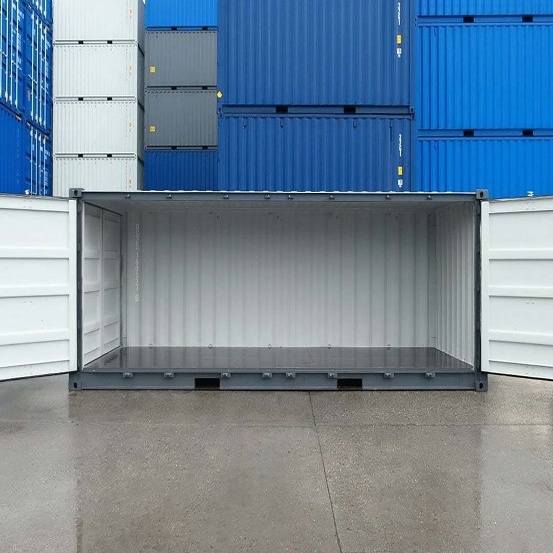 20’ New (1-trip) “Openside” Shipping Container - Royal Ace Storage