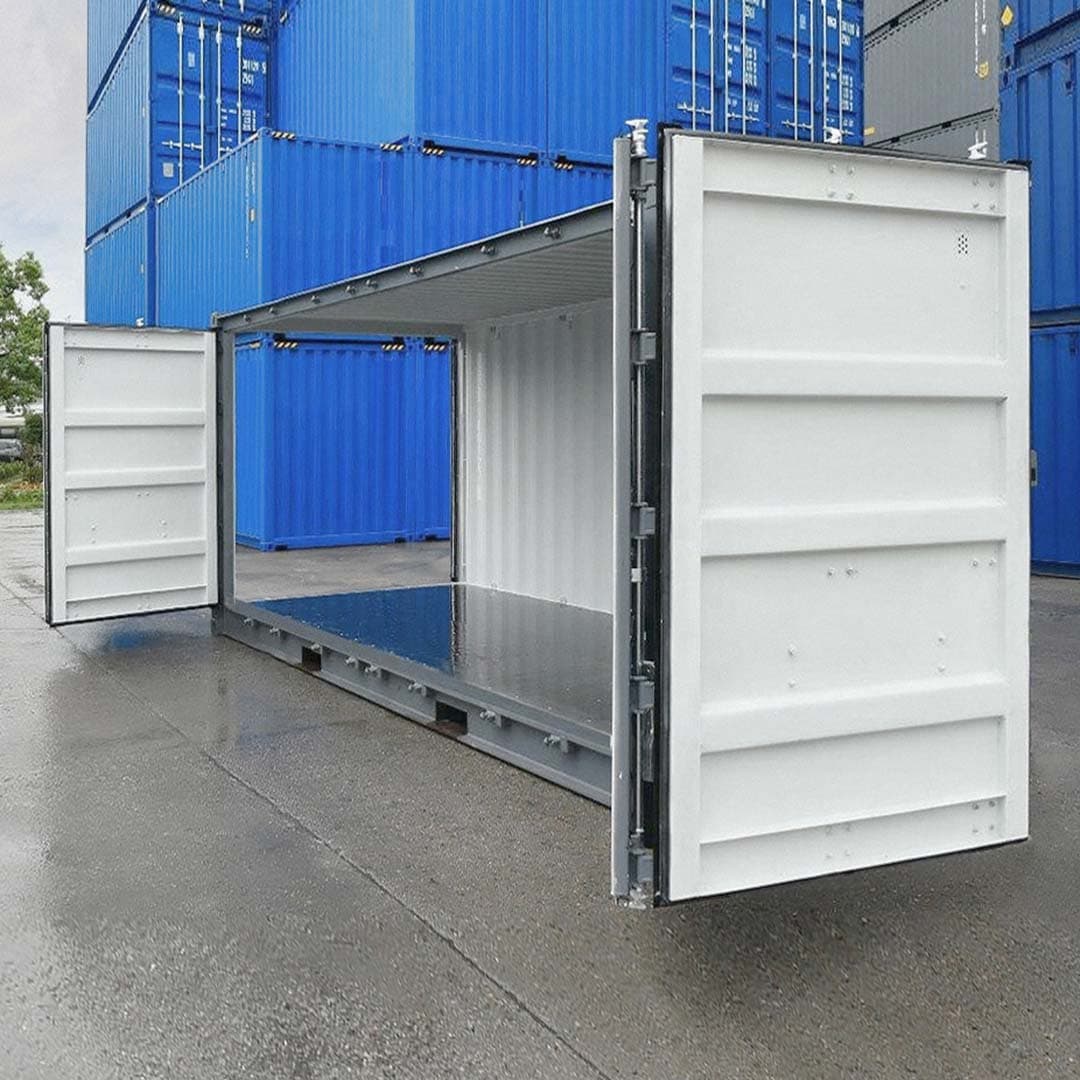 20’ New (1-trip) “Openside” Shipping Container - Royal Ace Storage