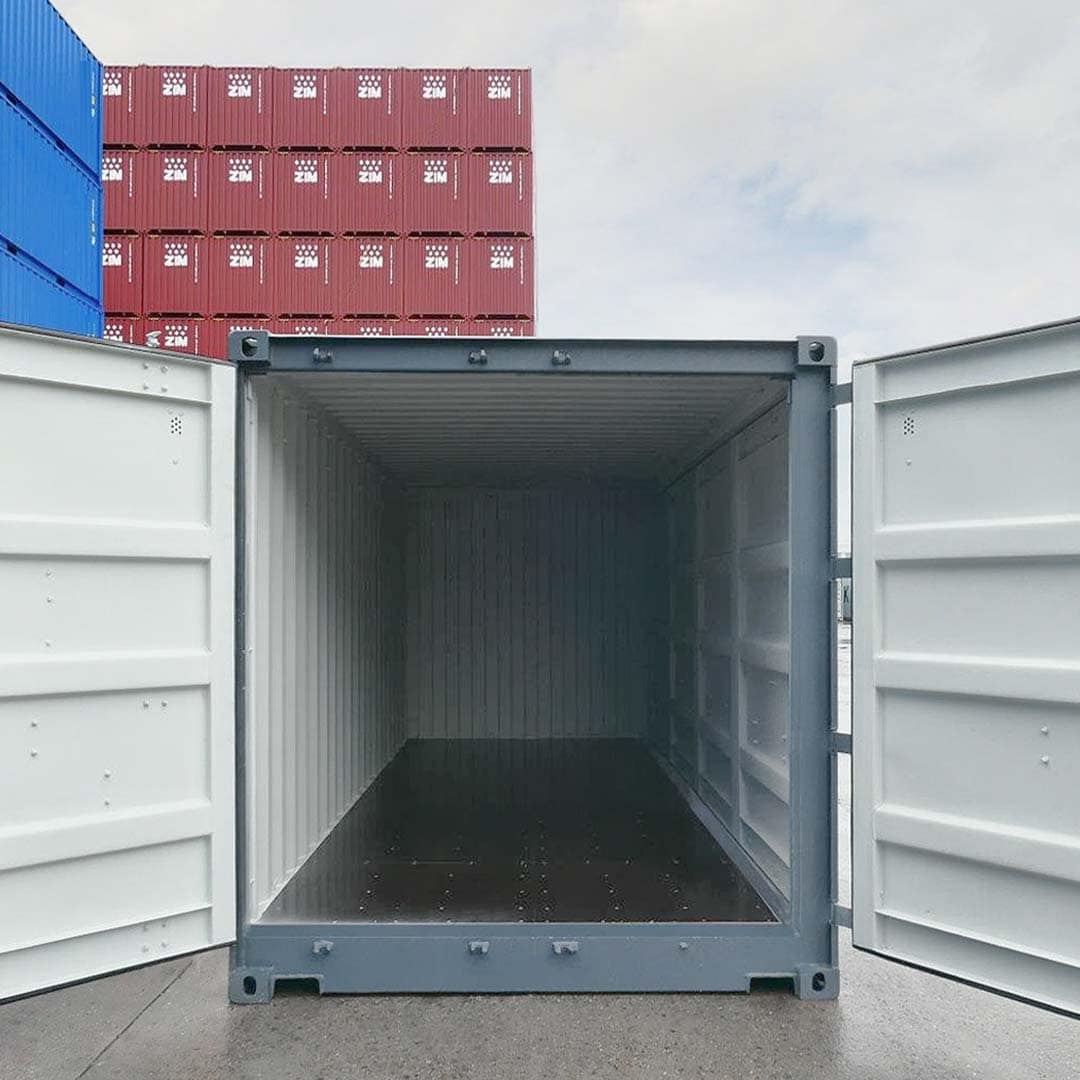 20’ New (1-trip) “Openside” Shipping Container - Royal Ace Storage