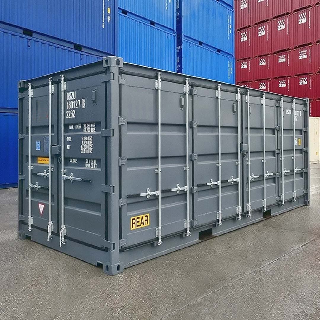 20’ New (1-trip) “Openside” Shipping Container - Royal Ace Storage