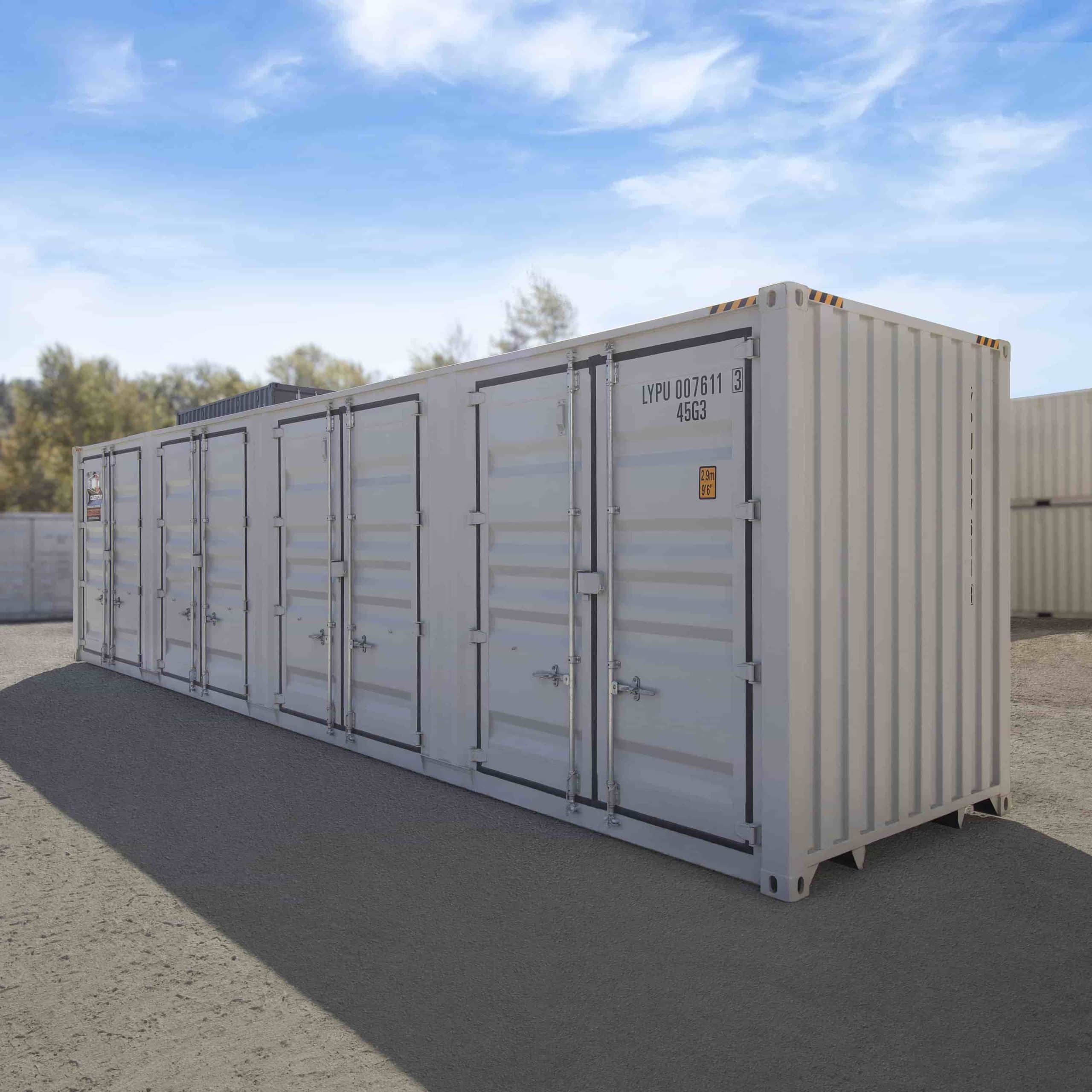 40’HC New (1-trip) Shipping Container with 4 x Side Doors - Royal Ace Storage