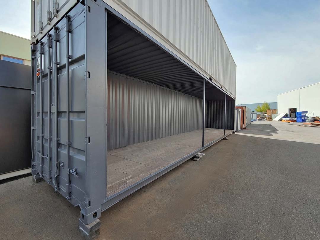 40’HC Used “Open Face” Shipping Container - Royal Ace Storage