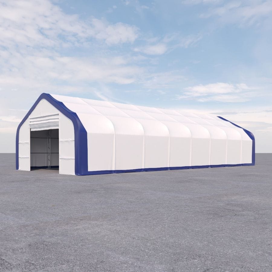 Dual Truss Storage Shelter (30′ x 80′ x 20′) - Royal Ace Storage