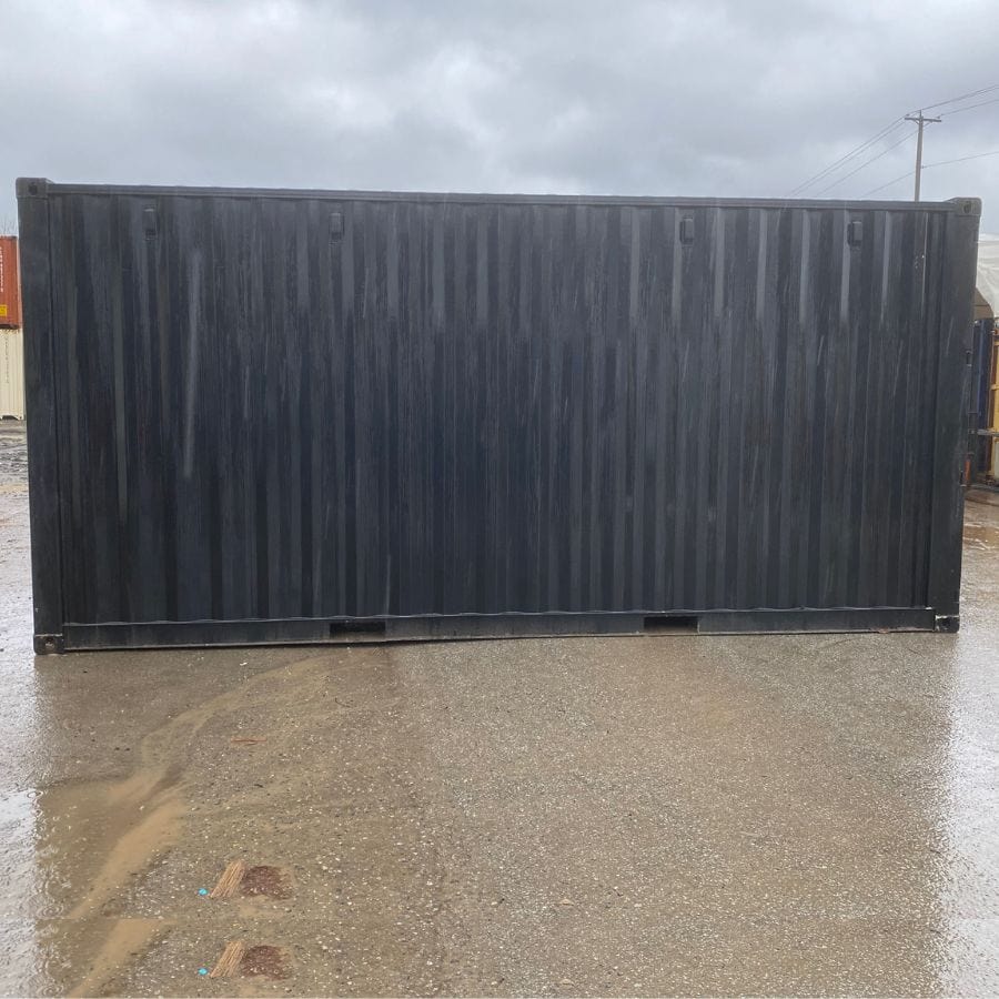 20’HC New (1-Trip) Shipping Container – Painted Black - Royal Ace Storage