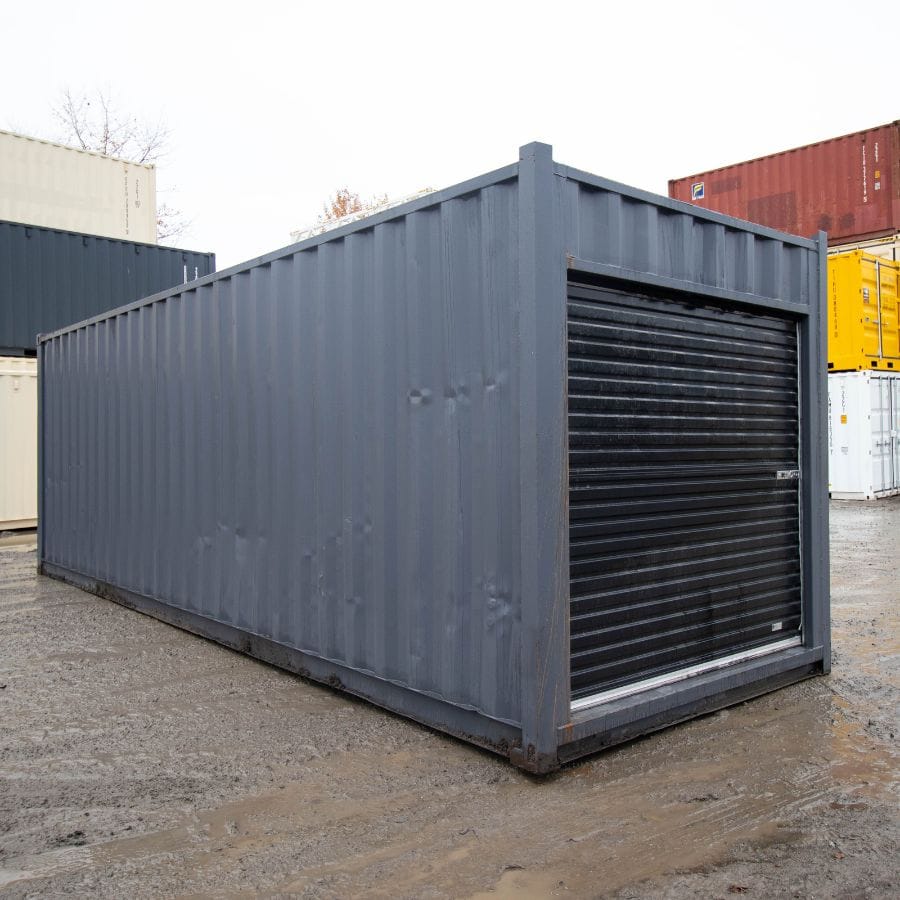 25′ Cut-Down Shipping Container w/Roll-Up Door - Royal Ace Storage