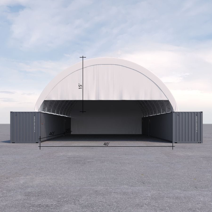 40’ x 60’ Container Shelter - Royal Ace Storage
