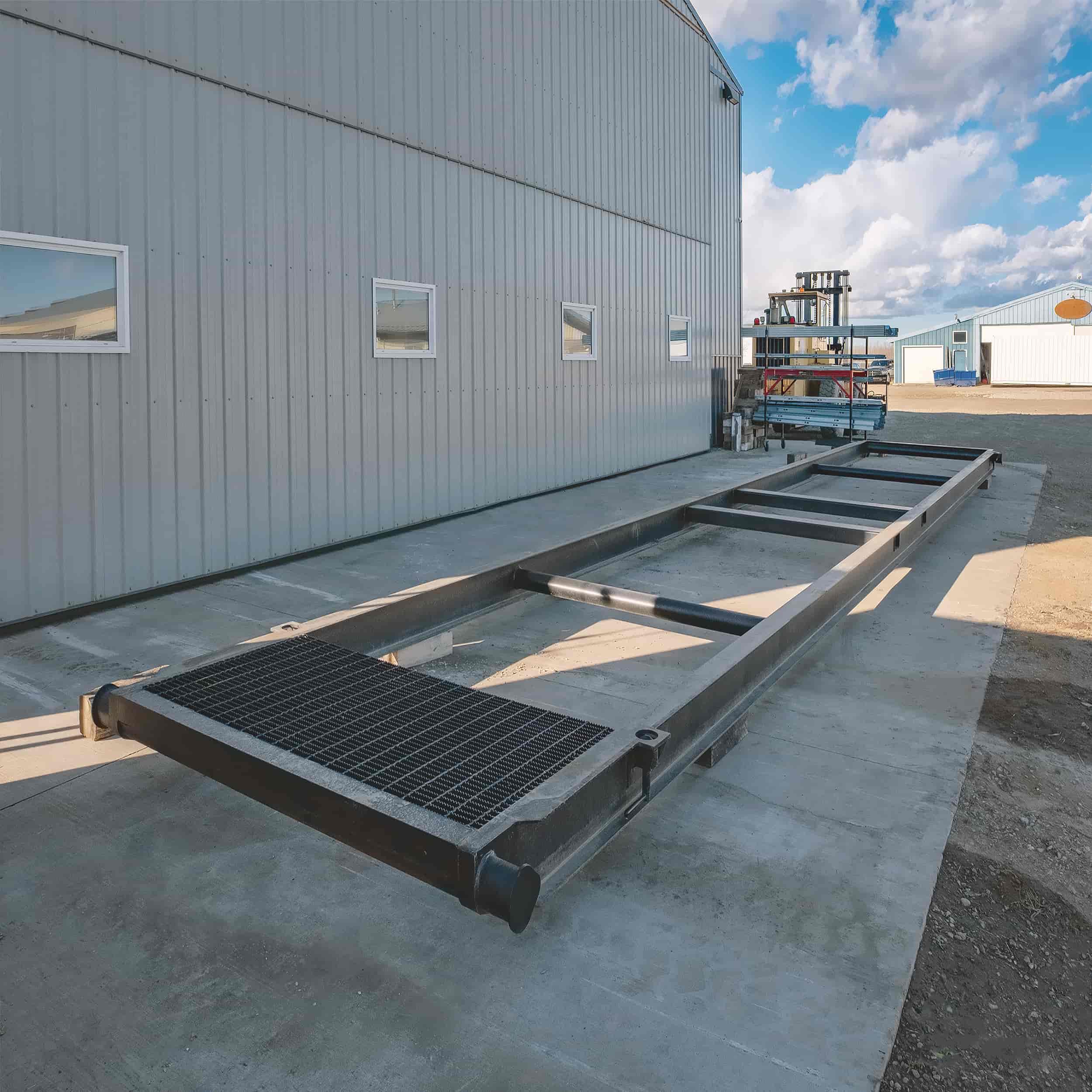 40’ Container skid w/ twist lock “Grated” - Royal Ace Storage