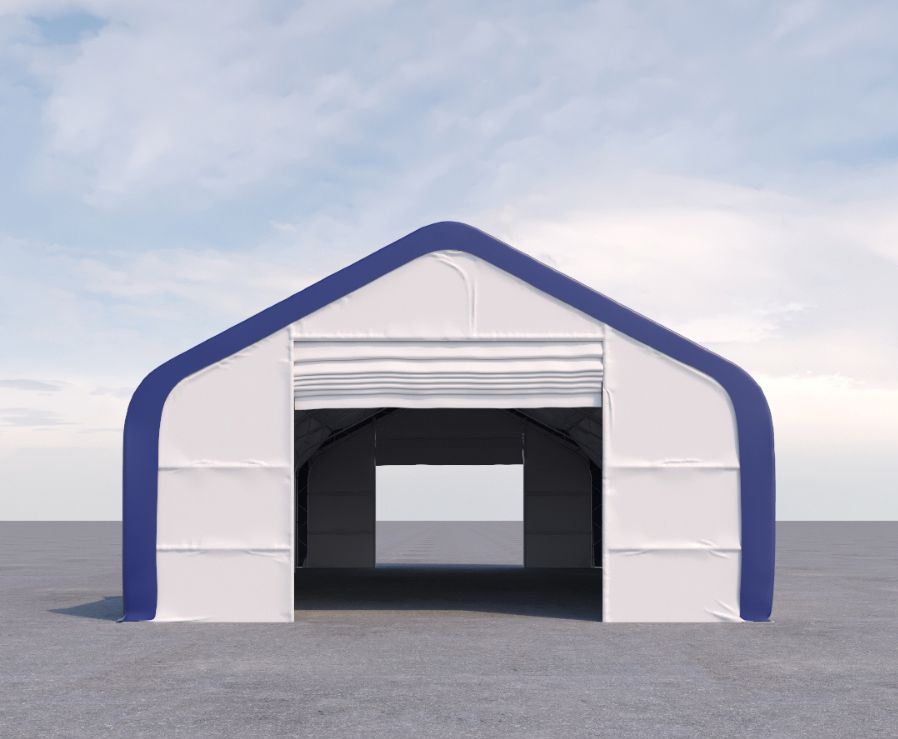 Dual Truss Storage Shelter (30′ x 60′ x 20′) - Royal Ace Storage