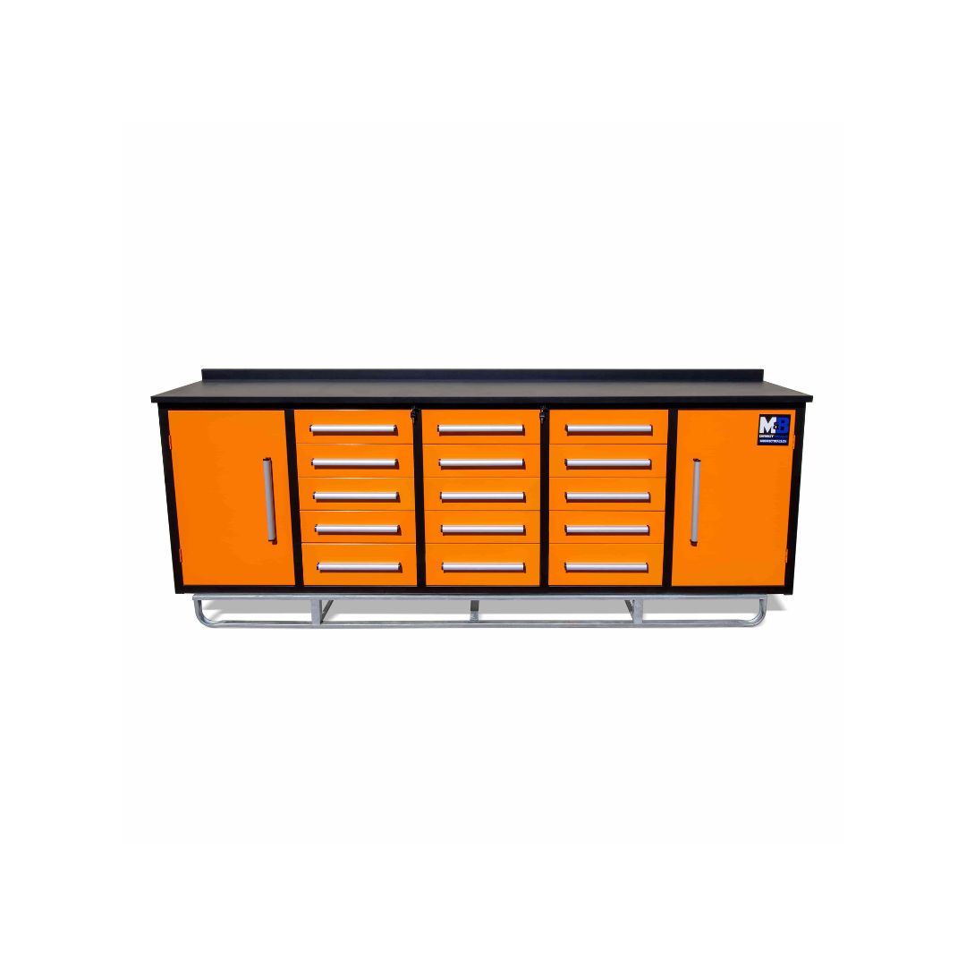 M&B | 10’ Workbench Cabinet with 15 Drawers - Royal Ace Storage