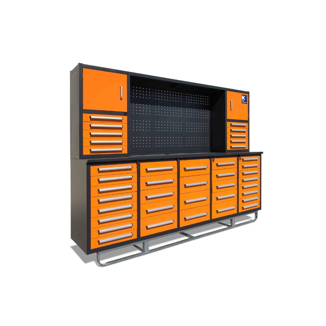 M&B | 10’ Workbench Cabinet with 40 Drawers - Royal Ace Storage