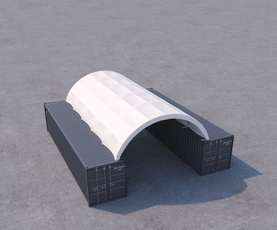 20′ x 40′ Fabric Container Shelter - Royal Ace Storage
