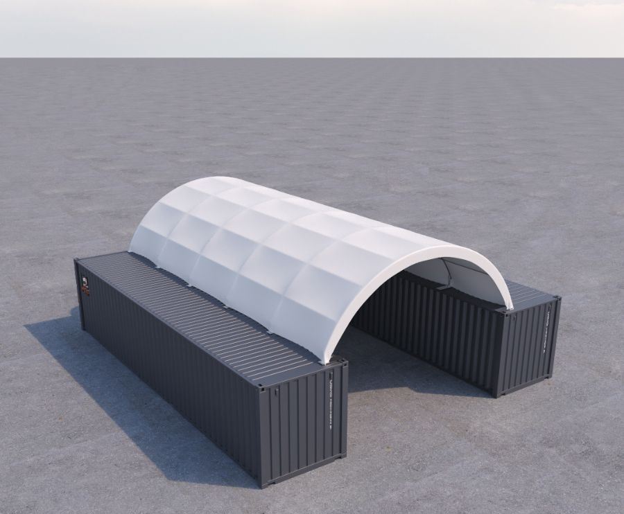 20′ x 40′ Fabric Container Shelter - Royal Ace Storage