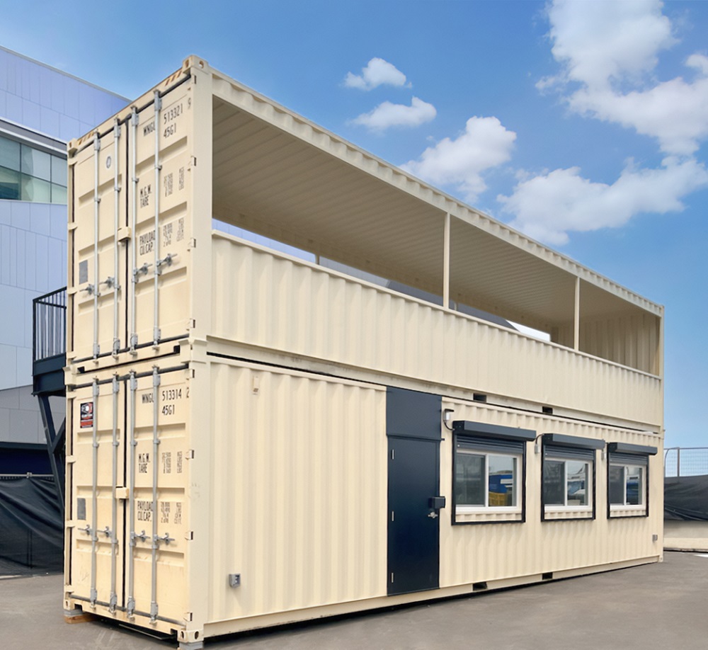 40’HC VIP Area with Patio for the Oilers - Royal Ace Storage