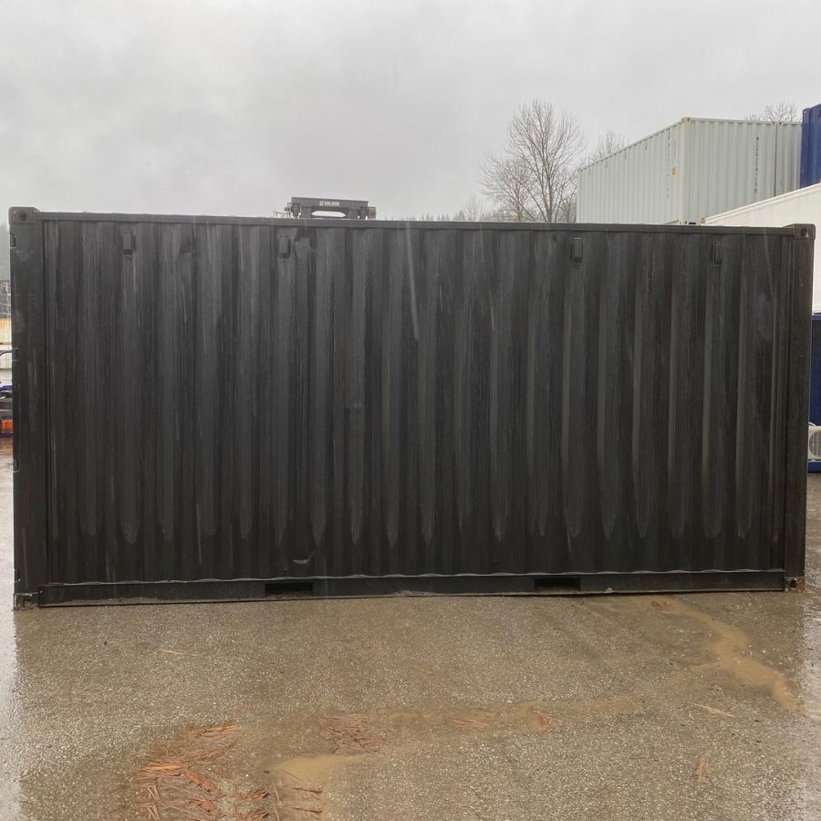 20’HC New (1-Trip) Shipping Container – Painted Black - Royal Ace Storage