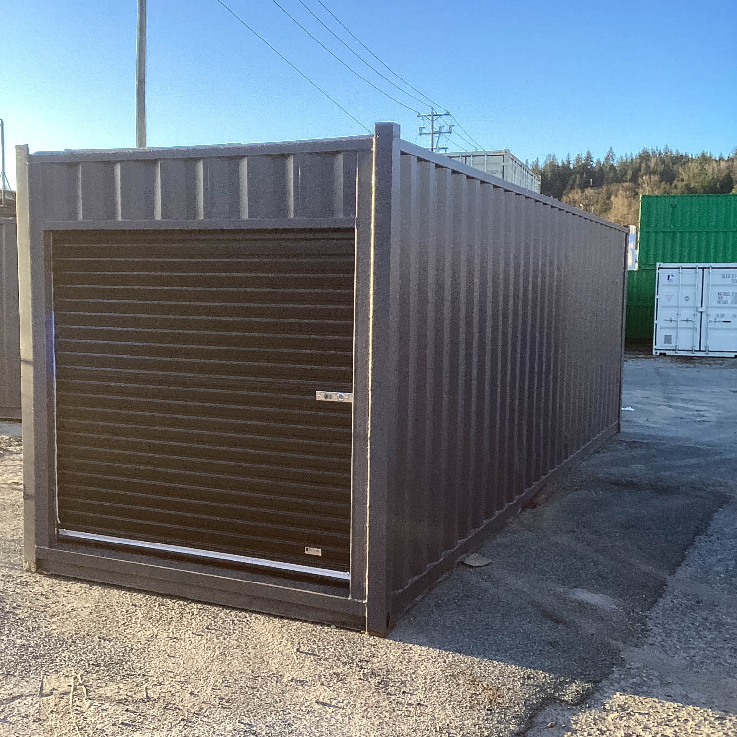 26′ Cut-Down Shipping Container w/Roll-Up Door - Royal Ace Storage